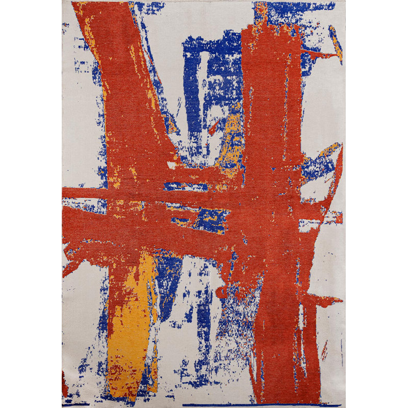 Peinture moderne en aérosol organique, Rectangle 9 pi x 12 pi