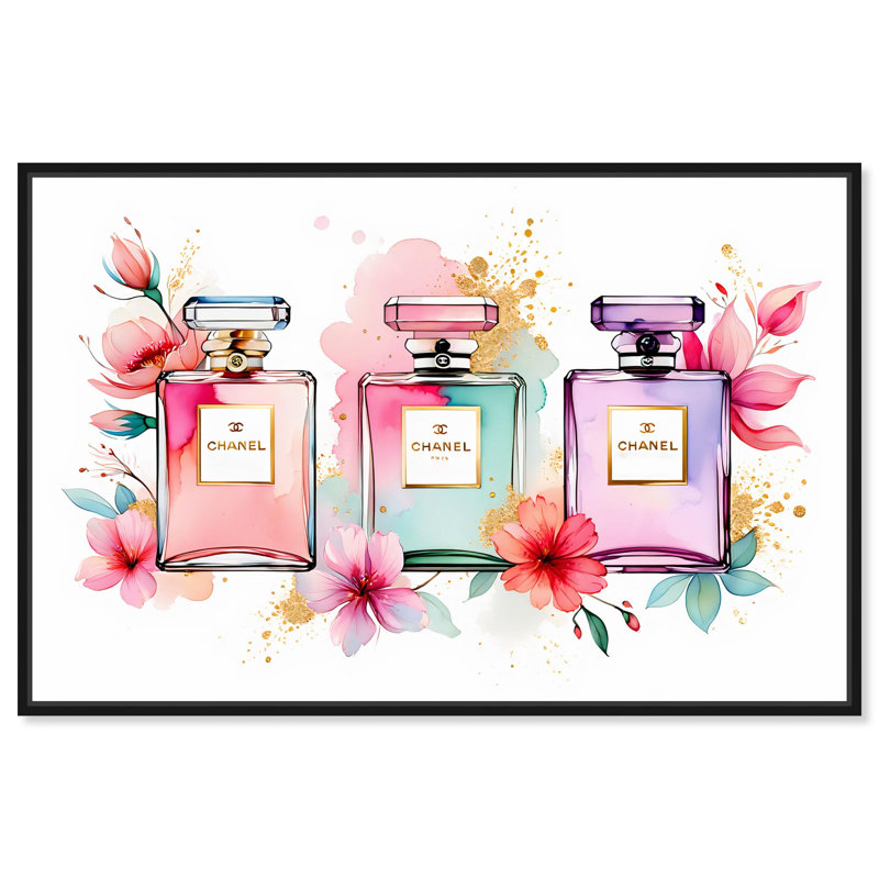 Trio de fragrances sur toile, Art Remedy, H 11 po x l 16 po, Structure noire