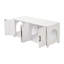 Meuble à litière blanc en bois pour chat - armoire cachée avec portes doubles-1023823580