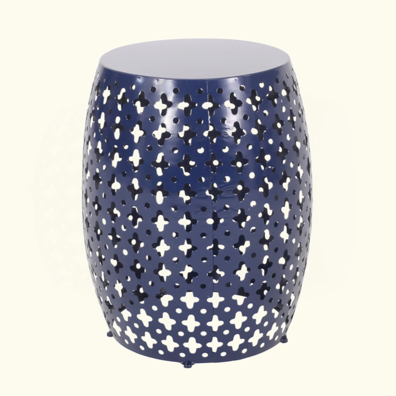 Outdoor End Table, Navy Blue, 1