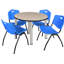 Plateau de table Kee, 4 chaises empilables-1929880541-1929880540-1929880528