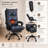 Durable Cozy Heated Massage Office Chair with 6 Vibration Points, Heated Office Chair with Footrest, Armrest & Padding-129888062