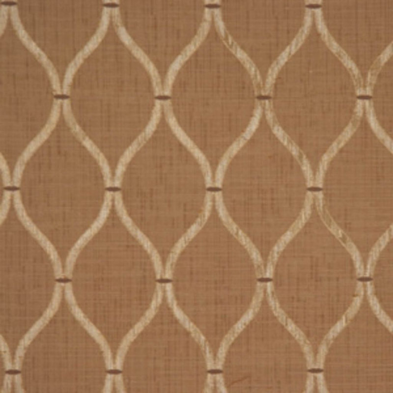 Allure Quatrefoil Fabric, Brown