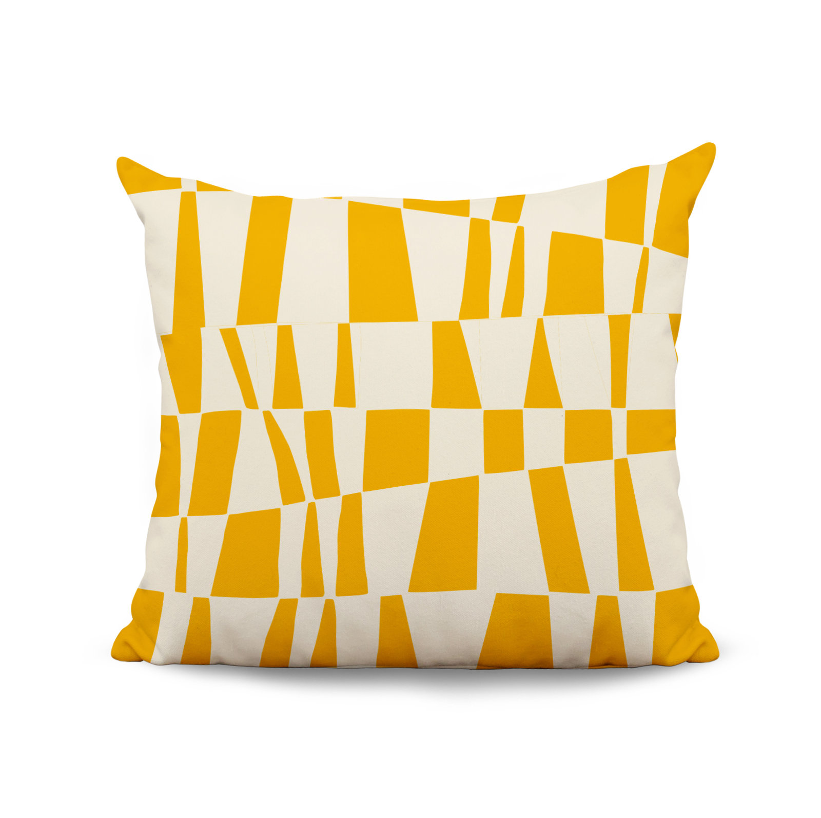 Polyester Throw Pillow, 15W" x 15H", Yellow