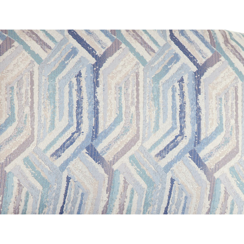 Ellen Upholstered Barrel Chair, Mosaic Multi Blue Polyester Blend