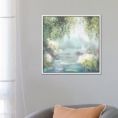 Sunny Forest Path by Allison Pearce - Painting on Canvas