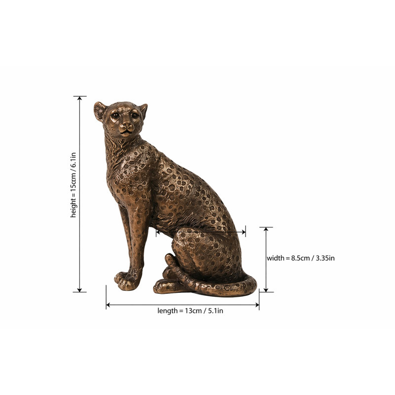 Vintage Cheetah Figurine for Home Decor