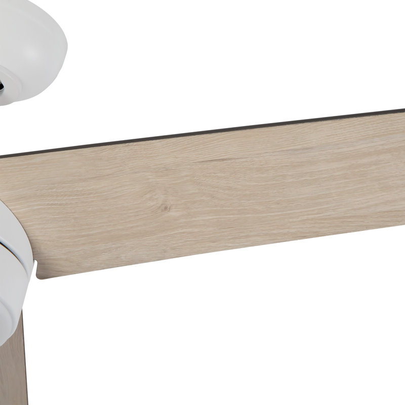 Nash 52-in Brushed Nickel reversible blade Ceiling Fan with LED Light Kit, White, White