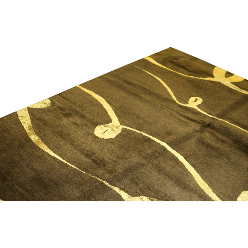 Handmade Silk and Wool Area Rug