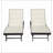 Patio Chaise Lounge Set of 2, Outdoor Lounge Chairs, Aluminum PVC-coated polyester Pool Lounger with Adjustable Back for Beach Poolside Lawn Sunbathing