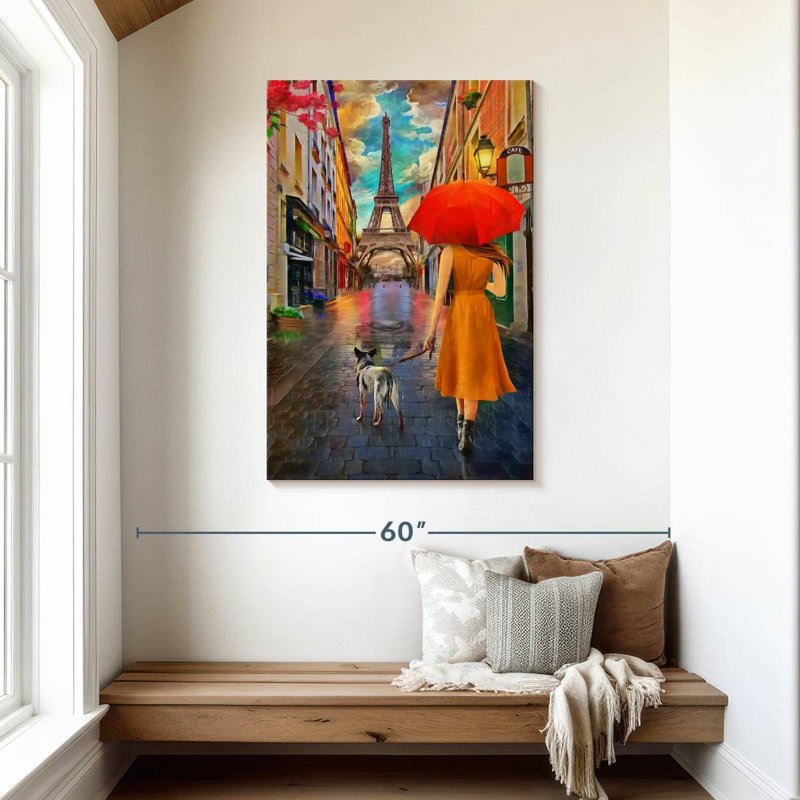 Aime, fille avec un chien, H 45 po x l 30 po