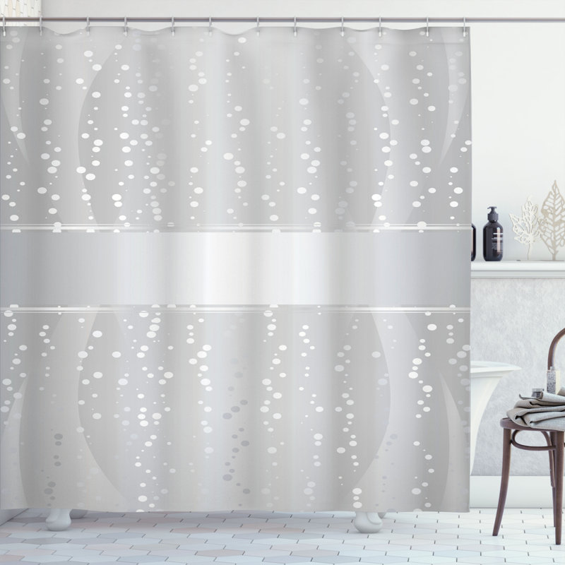 Ensemble de rideau de douche + crochets, H 70 po x l 69 po
