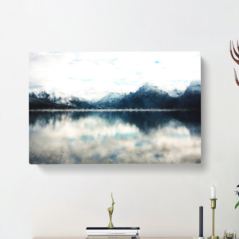 Lake McDonald Montana - Wrapped Canvas Painting, 60cm H x 91cm W x 3cm D