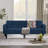 Velvet Futon Couch Convertible Folding Sofa Bed Tufted Couch For Apartment-1507235168