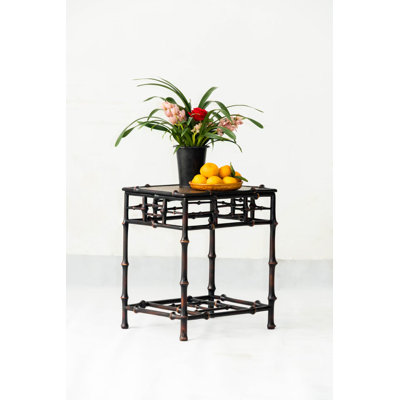 Handcrafted Carbonized Woven Spacious Bamboo Table