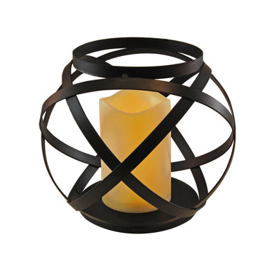 6.5'' H Metal Tabletop Lantern with Candle Included