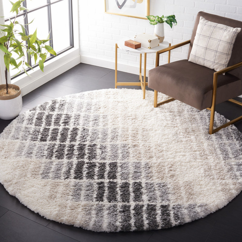 Parkson Shag 800 Performance Geometric Rug, Round 6'7"