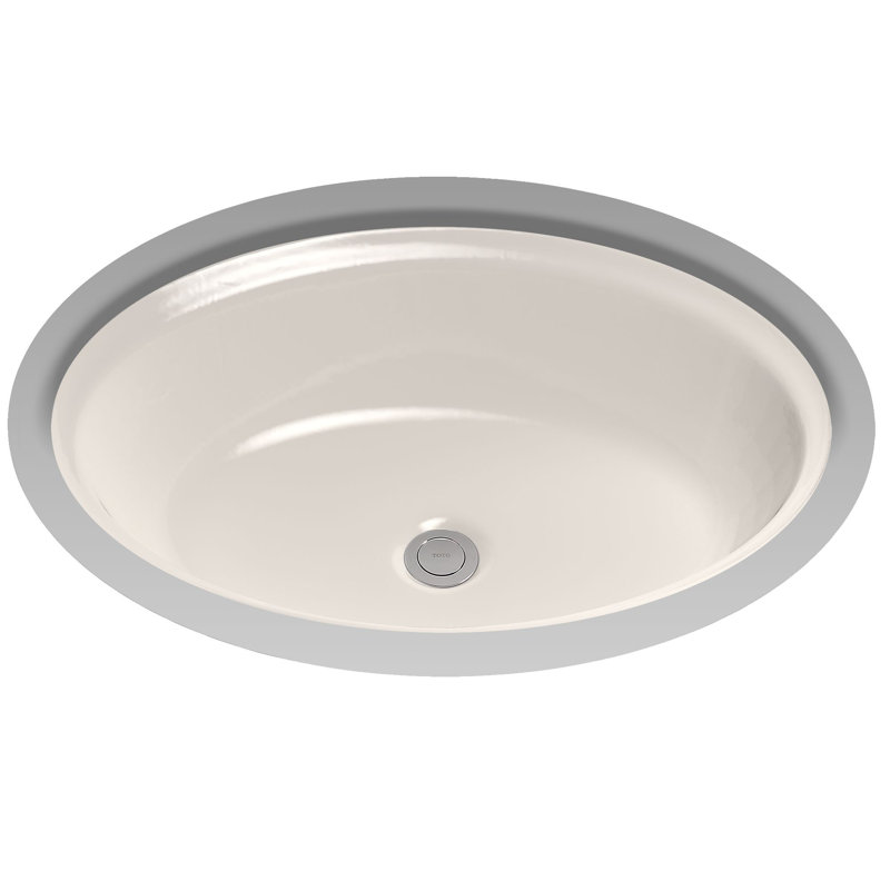 Lavabo de salle de bain ovale encastrable 18-3 / 4 po x 13-3 / 4 po TOTO® Dartmouth®, beige Sedona, Beige Sedona