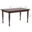 Table de salle à manger rectangulaire en bois massif de 55,1 po pour 4 à 6 personnes		-133737202