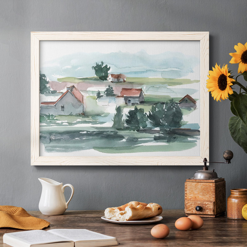 " Valley Farm II ", White, 14" H x 20" W