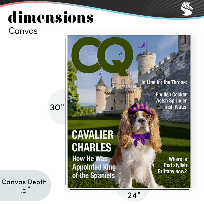 Toile de magazine Royal Cavalier, design par Grotto Studios, H 30 po x l 24 po