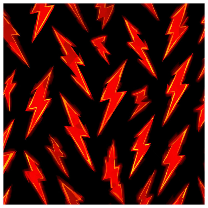 Rideaux de douche Red Lightning Bolts, L 70 po x H 72 po