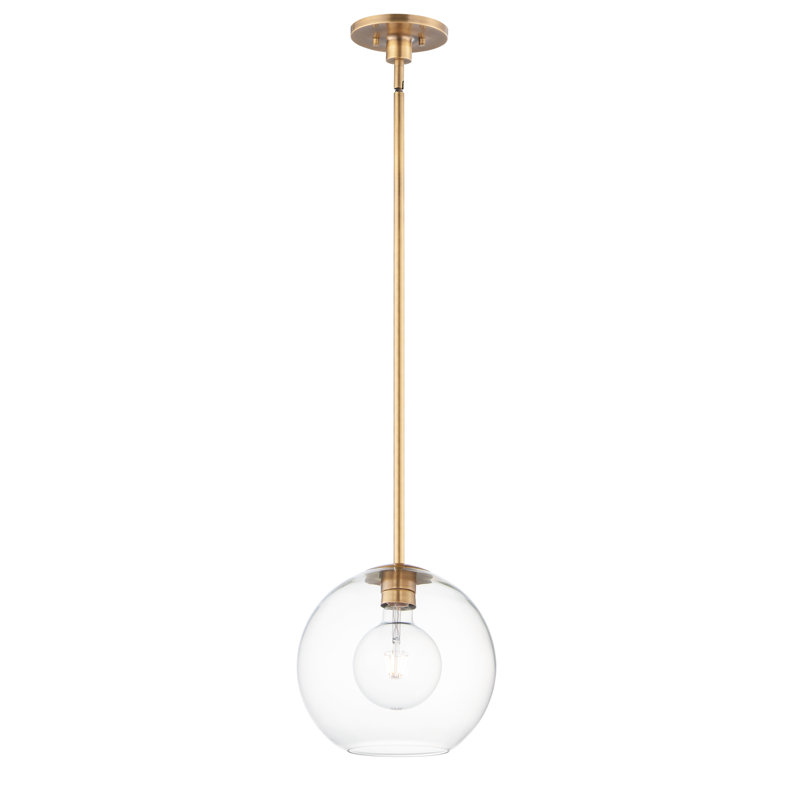 Luminaire suspendu sphère 1 lumière John, H 11 po x l 11 po x 10,5 po