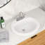 Lavabo pour salle de bain 20,3 pouces en porcelaine blanche vasque de comptoir vitrifiée en céramique vitrifiée 20,3 x 18 pouces avec vasque de style vasque 3