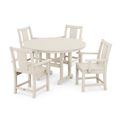 Prairie 5-Piece Round Farmhouse Dining Set