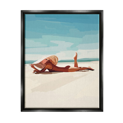 " Beach Babe Lounging Coastal Ocean Shoreline " by Amelia Noyes