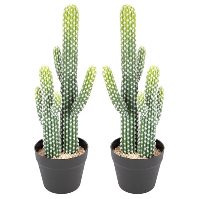 Cactus artificiel 23 po, verdure intérieure / extérieure, plante grasse artificielle pour la décoration intérieure