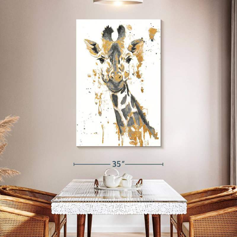 Girafe dorée Brampt, H 51 po x l 34 po