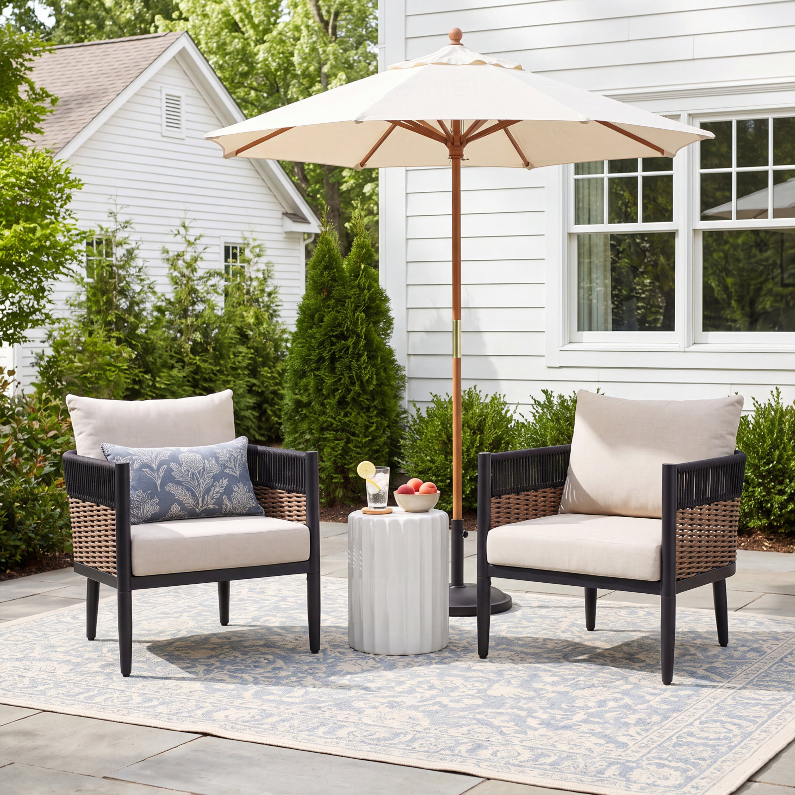 Corrente Patio Lounge Chair, Taupe