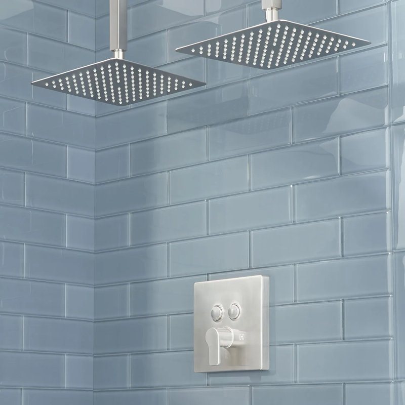 Système de douche Hibiscus Simple Select, Nickel brossé