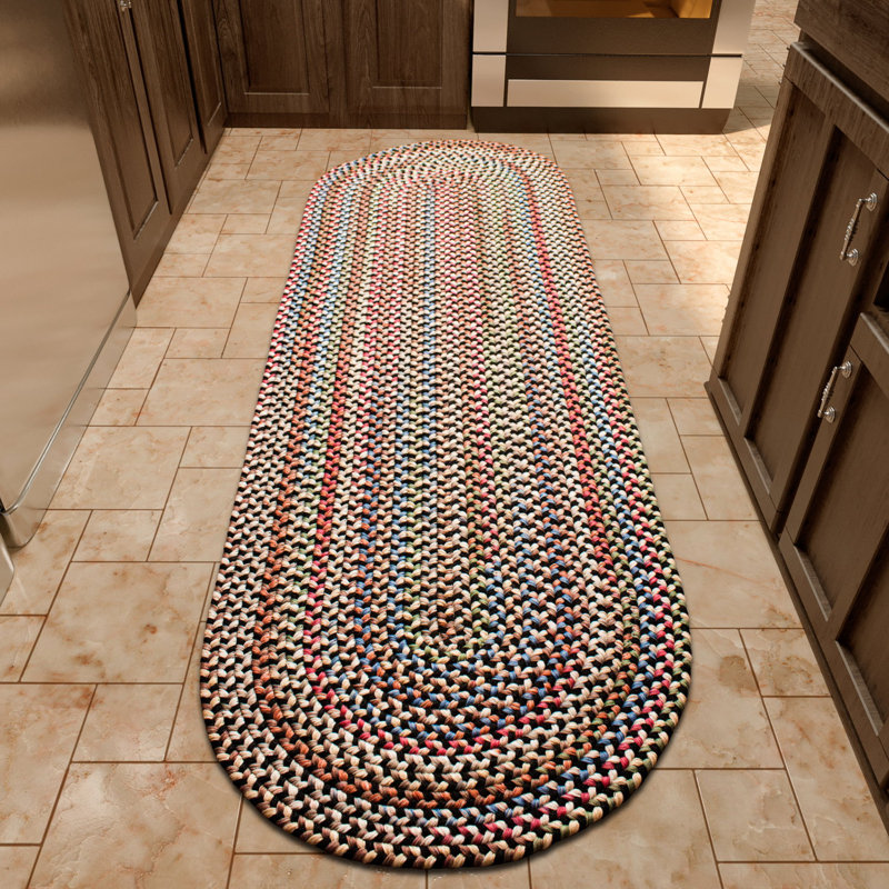 Tapis tressé gris anthracite/naturel Okeelanta, Ovale 2 pi x 6 pi