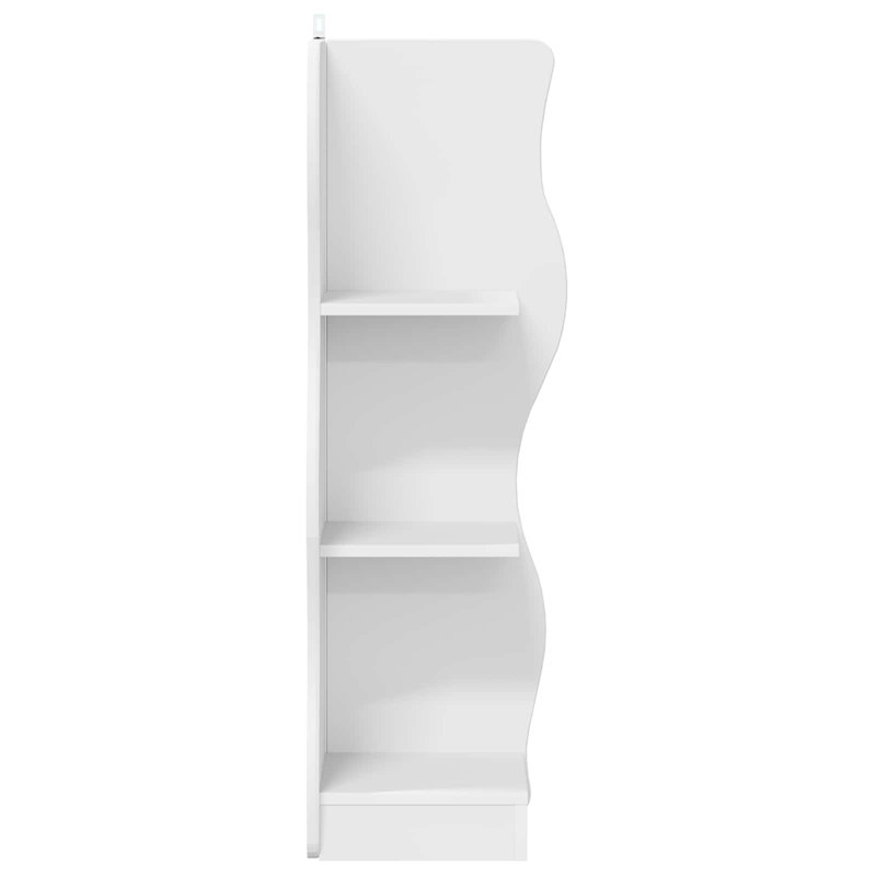 102 cm H x 34 cm W Corner Bookcase, White