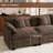 Maney 76.8" Upholstered Chenille L Shaped Sectional Loveseat Sofa with Ottoman-516763076