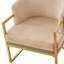 Chaise de lecture rembourrée avec fauteuil en métal doré moderne Modern Accent Chair-130473585