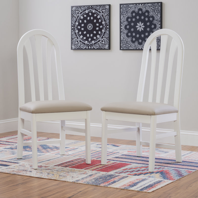 Chaise en similicuir Jesper, Beige, White