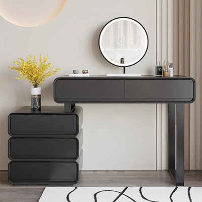 Makeup Vanity with Light mirror,5 drawers