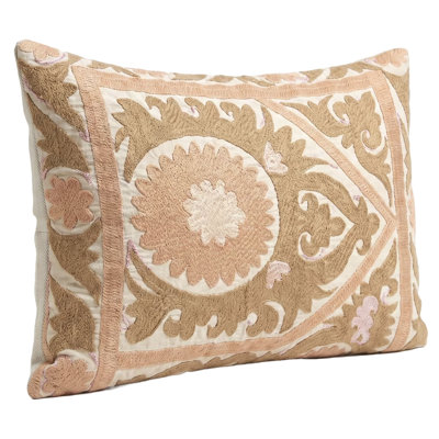 Vintage Embroidered Bukhara Pillow Cover And Insert