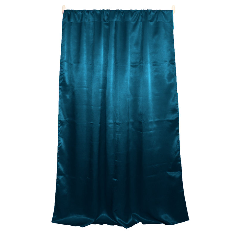 Panneau de rideau semi-transparent en polyester Dafni, L 58 po x L 84 po, Bleu sarcelle