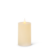 Flameless Wax Flat Top Pillar Candle, 3"x5"
