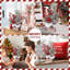 Petit sapin de Noël artificiel de table avec mini décorations de Noël avec ornements des fêtes, baies rouges, pomme de pin, verdure pour la maison, manteau de cheminée, décor de Noël