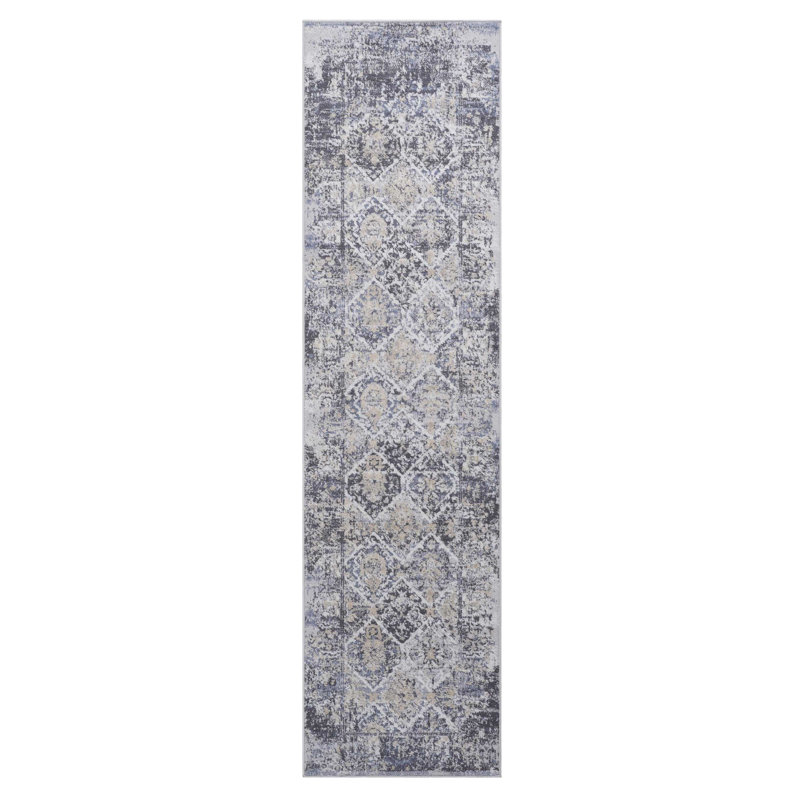 Collection Grey/Blue /Traditional Non-Shedding Living Room Bedroom Dining Home Office Stylish And Stain Resistant Area Rug