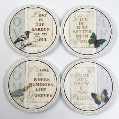 Sous-verre papillon