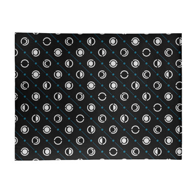 Tapis noir/bleu zone lune phases