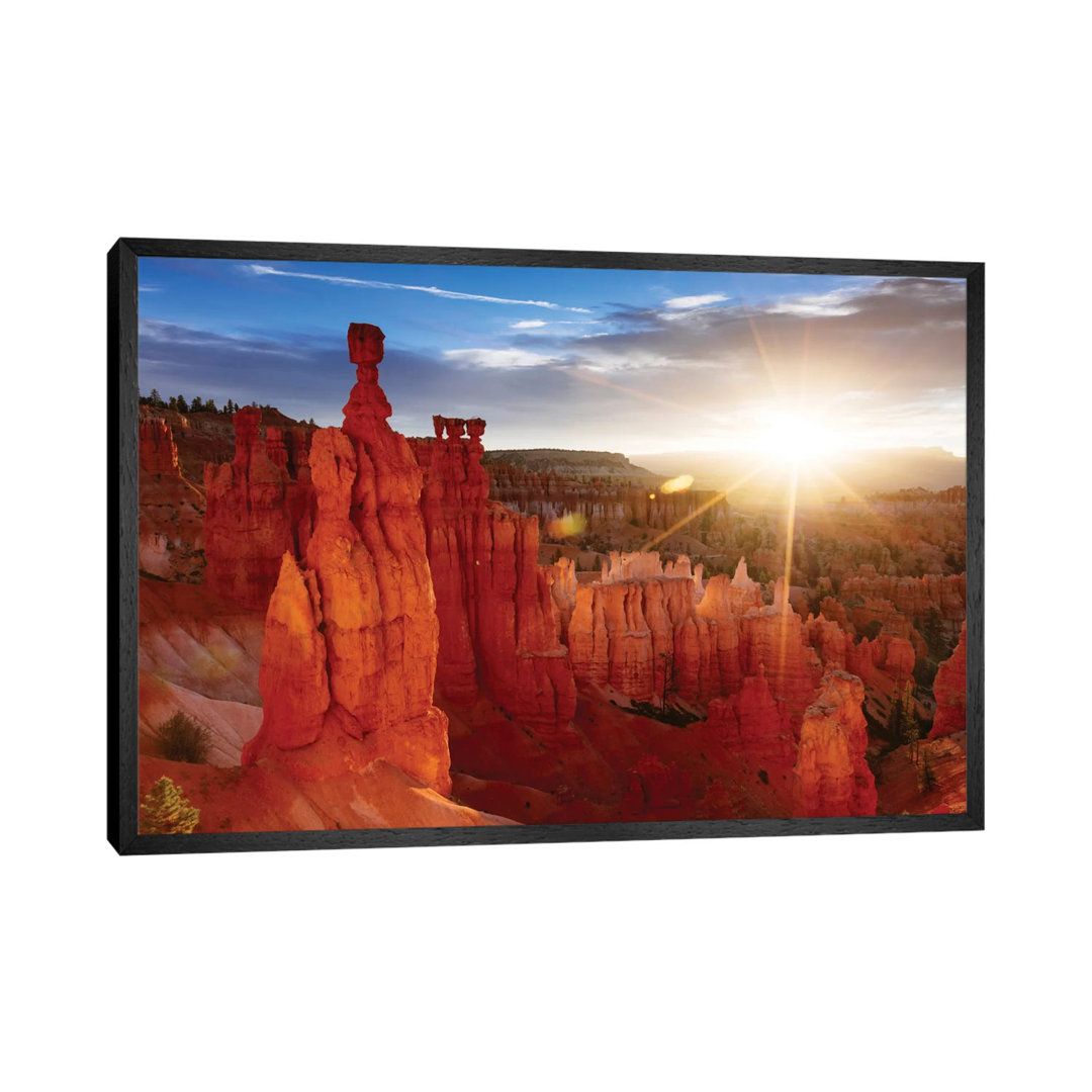 'Sunrise, Thor's Hammer, Bryce Canyon National Park, Utah, Usa' Photograph on Wrapped Canvas
