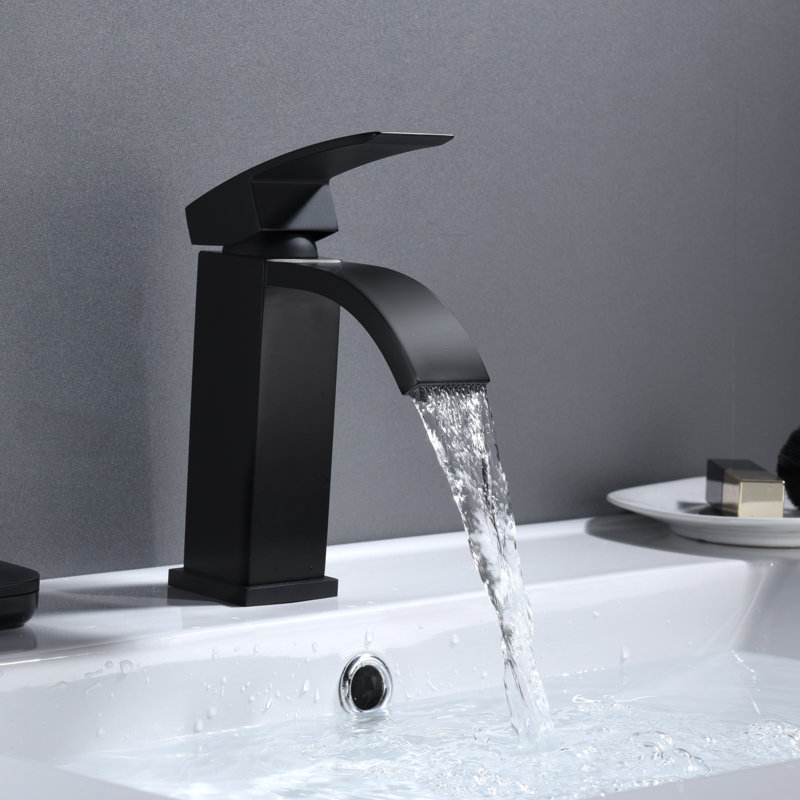 S1409XW-1410-1303 Single-handle Bathroom Faucet, Matte Black