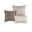 Ensemble d'édredon 7 pièces charmeuse en polyester taupe très grand-117493021